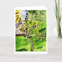 Baum in der Frühjahranmerkungskarte Karte
