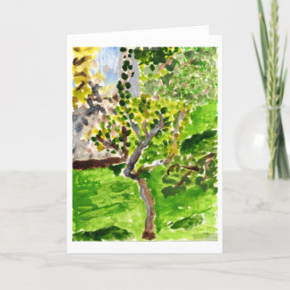 Baum in der Frühjahranmerkungskarte Karte