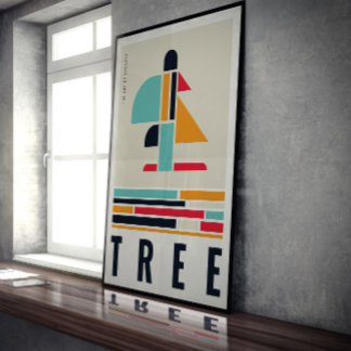 Baum in der Kunst des Bauhauses. Poster