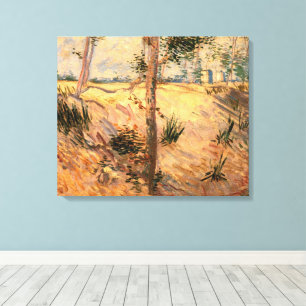 Baum in einem Feld an einem sonnigen Tag von Vince Leinwanddruck