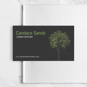 BAUM IN GRÜNEN/GRAY-Visitenkarte Visitenkarte