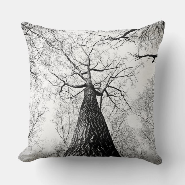 Baum in Schwarzweiss Kissen (Vorderseite)