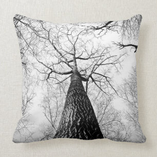 Baum in Schwarzweiss Kissen