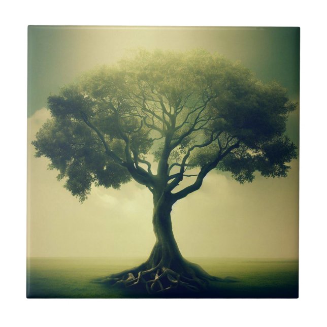 Baum IV Keramik Tile Fliese (Vorderseite)