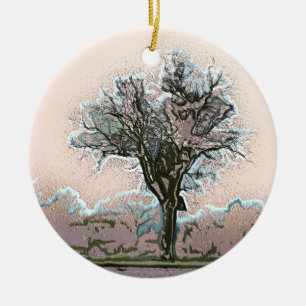 BAUM KERAMIK ORNAMENT