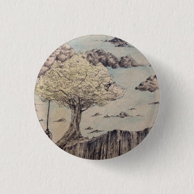 Baum-Knopf Button (Vorderseite)