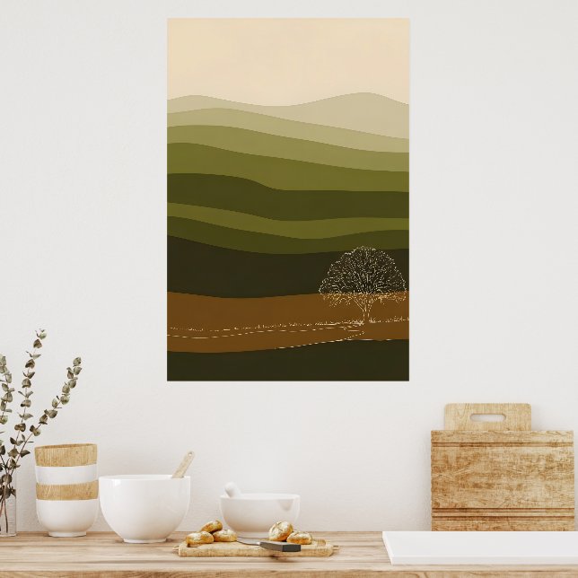 Baum-Kunst Poster (Küche)