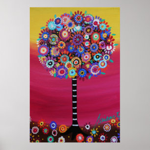 BAUM LEBEN-DER WUNDERLICHEN BAUM-MALEREI POSTER