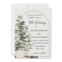 Baum Lichter Winter Weihnachten Hochzeit Einladung