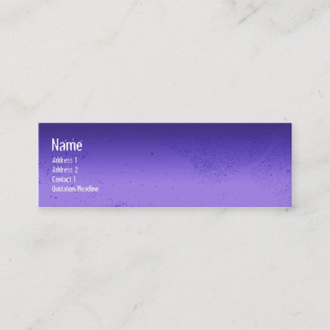 BAUM-LIEBE-Blau 2 Mini Visitenkarte (Vorderseite)