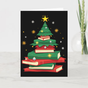 Baum liebt das Lesen von Büchern Bibliothekar Männ Karte