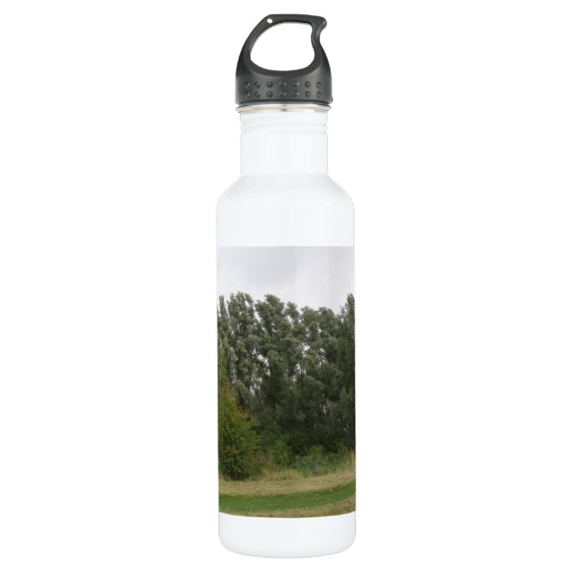 Baum-Linie Landschaft Trinkflasche (Vorderseite)