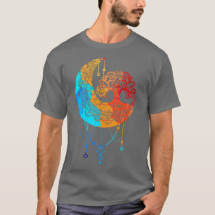 Baum Mandala Moon Chakra Yoga Meditation m T-Shirt