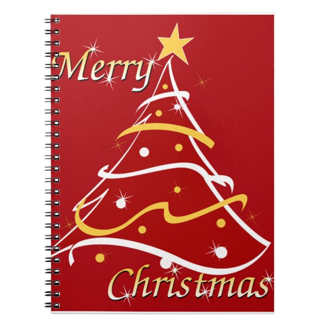 BAUM "MERRY CHRISTMAS" NOTIZBLOCK (Vorderseite)