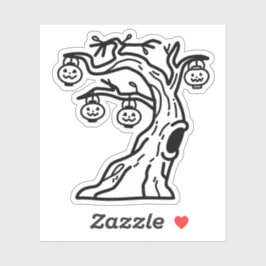 Baum mit hängender Laterne Aufkleber