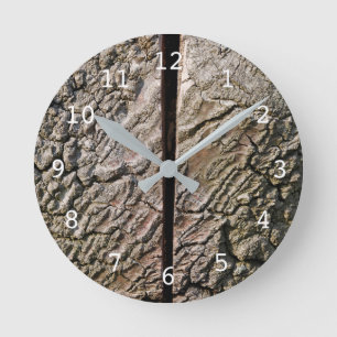 Baum mit Mittelschnitt Runde Wanduhr