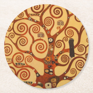 Baum mit wirbelnden Zweigen Runder Pappuntersetzer