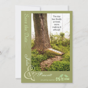 Baum n Schaukel Landhochzeit Save-the-Date-Einladu Save The Date
