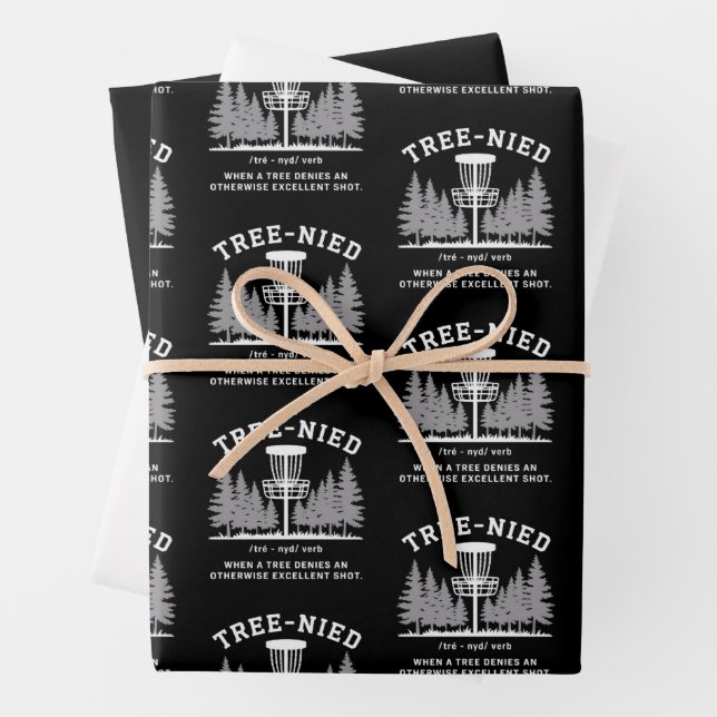 Baum Nied Disc Golf Lustiger Dummer Tree-nied  Geschenkpapier Set (Beispiel)