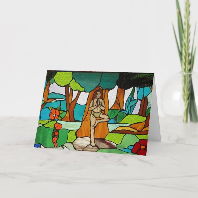 Baum-Pose-Anmerkungs-Karte Karte (Vorderseite)