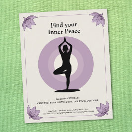 Baum-Pose - Yoga-Lehrer Flyer