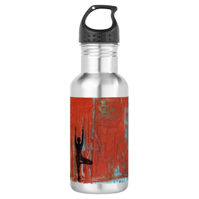 Baum-Pose-Yoga-Mädchen-Wasser-Flasche Trinkflasche (Vorderseite)