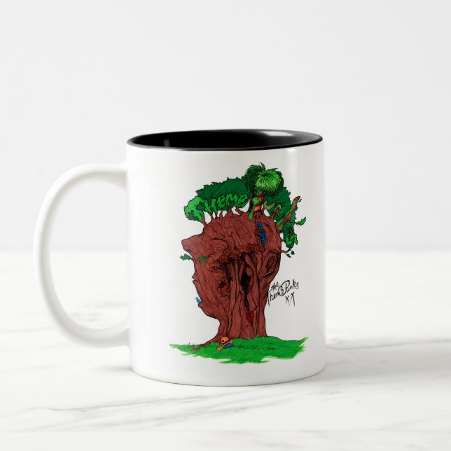 Baum-Punk-Tasse Zweifarbige Tasse (Links)