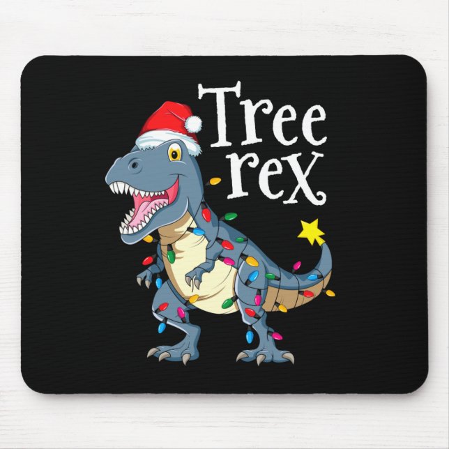 Baum Rex Dinosaurier Weihnachten  Mousepad (Vorne)