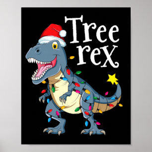 Baum Rex Dinosaurier Weihnachten Poster