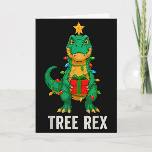 Baum Rex Lustiger Dinosaurier Weihnachten Karte