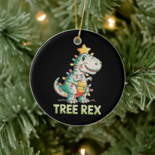 Baum Rex Weihnachten Dinosaurier T Rex Xmas Lichte Keramik Ornament