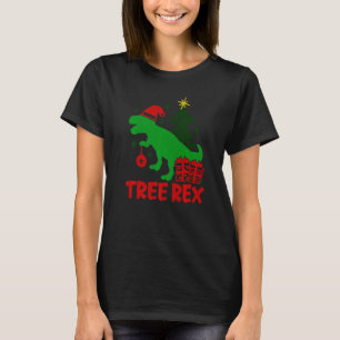 Baum Rex Weihnachts-Dinosaurier Santa Hut Baum Ges T-Shirt