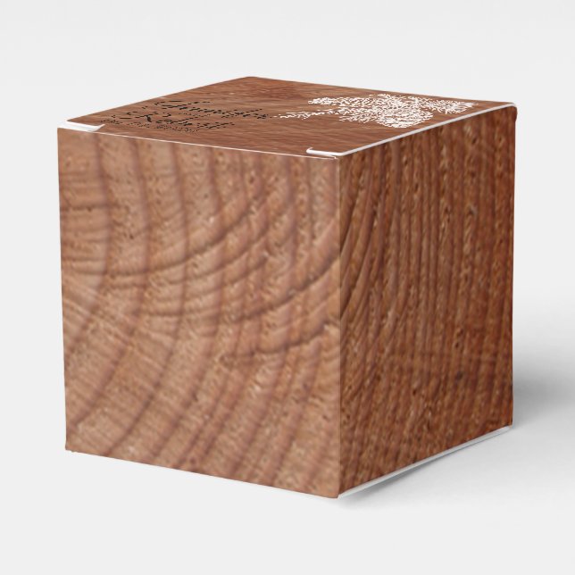 Baum Rings Rustic Country Wedding Gevor Box Geschenkschachtel (Vorderseite)