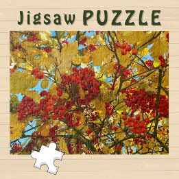 Baum Rote Beeren Gelbe Blätter Herbst Foto - Puzzle