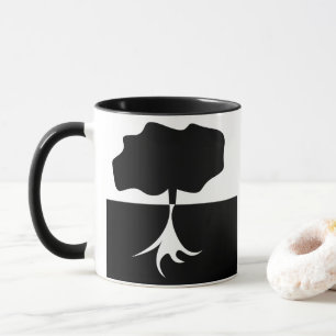 Baum Schwarz Weißer Baum Tasse