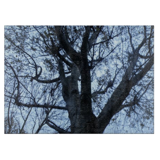 Baum-Silhouette Fotograf-Schneideboard Schneidebrett (Vorderseite)