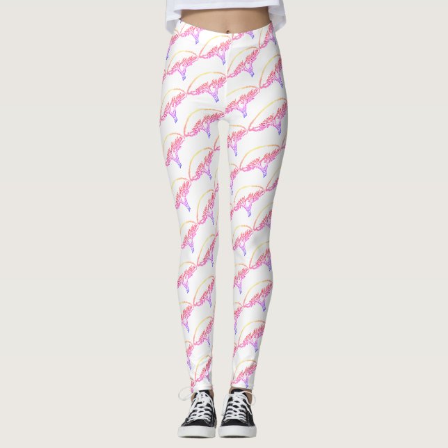 Baum, Socotra-Drachenbaum Zeichnend Leggings (Vorderseite)