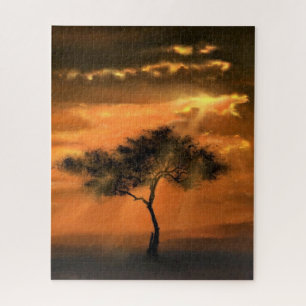 Baum Sonnenlicht - Zeichnung Kunstsammlung Puzzle