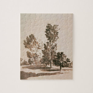 Baum-Studie (Stift u. Tinte auf Papier) Puzzle