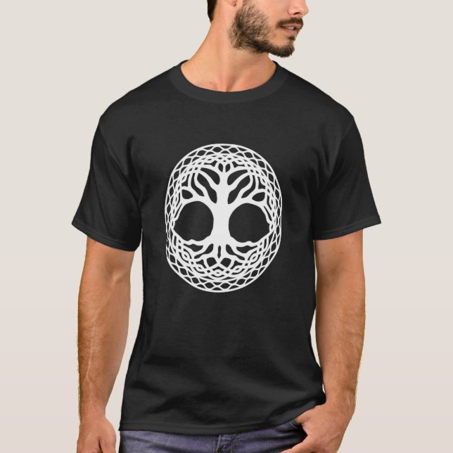 Baum Symbol Leben Fraktal Yoga Meditation Männer W T-Shirt (Vorderseite)