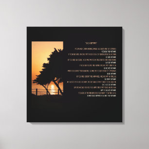 Baum-u. Ozean-Sonnenuntergang tun es irgendwie Leinwanddruck