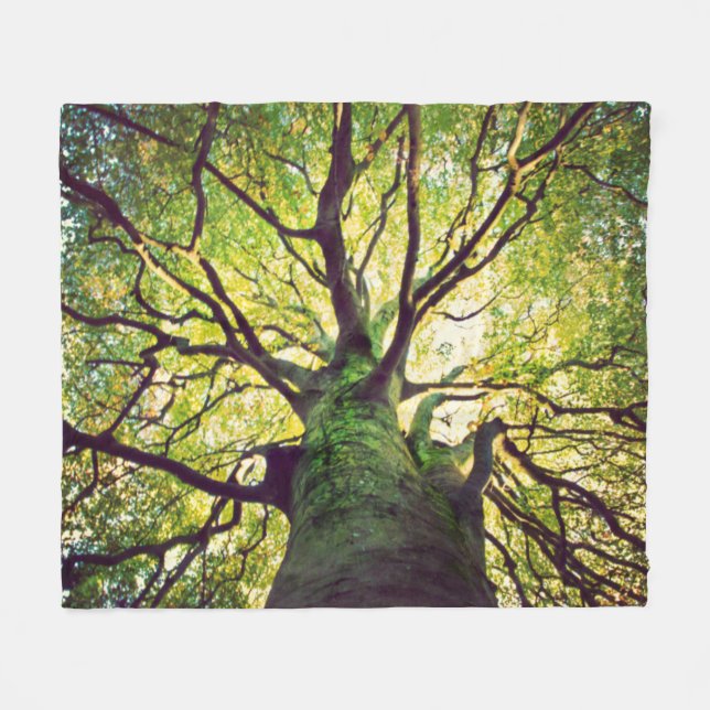 Baum-Umarmen Fleecedecke (Vorderseite (Horizontal))
