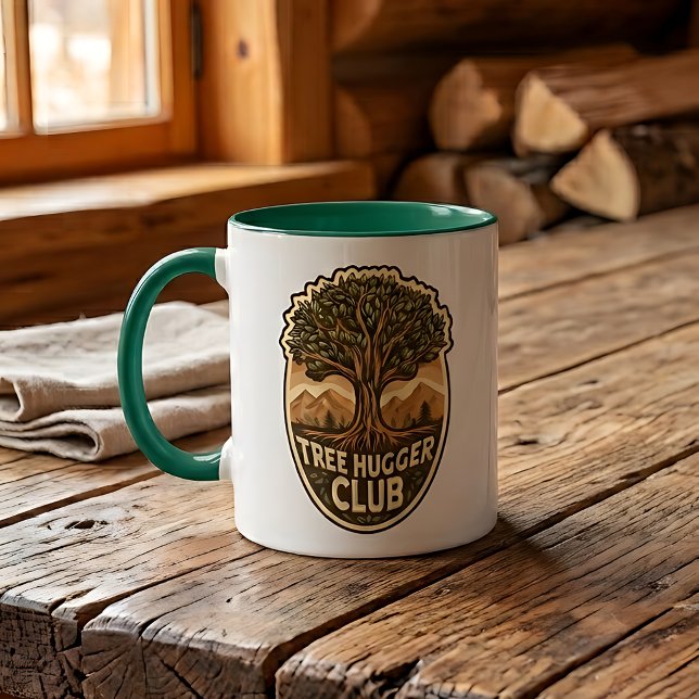 Baum-Umarmer-Club Zwei-Ton-Kaffeetasse Tasse (Von Creator hochgeladen)