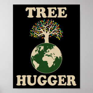 Baum-Umarmer Vintage Retro Natur Umwelt Ohr Poster