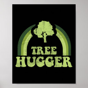 Baum-Umarmer Vintage Retro Natur Umwelt Ohr Poster