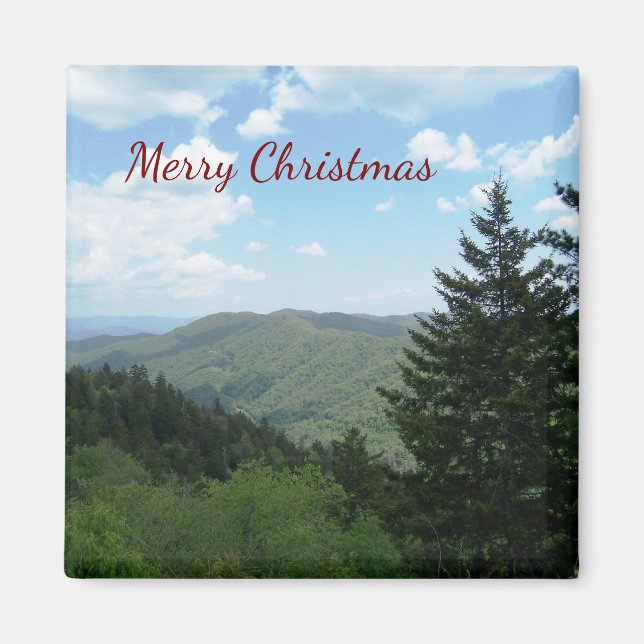 Baum und Berge  Magnet (Vorne)