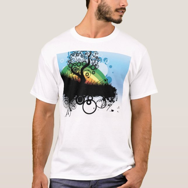 Baum und Regenbogen T-Shirt (Vorderseite)