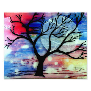 Baum- und Tintenschicht Fotodruck