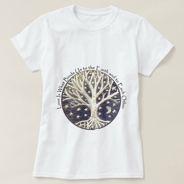 Baum und Wurzeln T-Shirt (Design vorne)