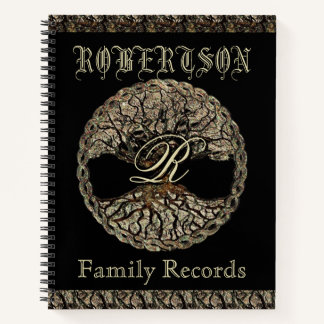 Baum Vintages Aussehen Familie Platten 3 Ring Bi Notizbuch